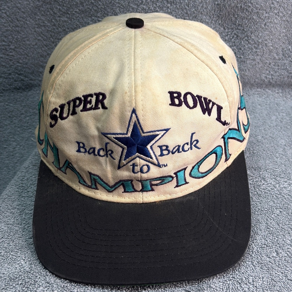Vintage 1994 Dallas Cowboys Super Bowl XXVIII Logo 7 Snapback Hat Champions